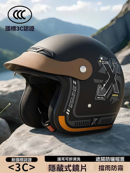內推式機車頭盔
